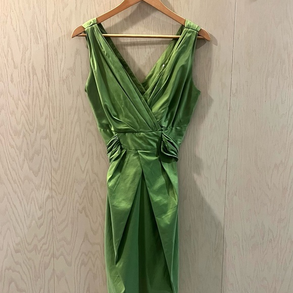 Suzi Chin For Maggy classic Elegant Boutique V-Neck Sleeveless Dress Size 8 - Picture 7 of 10